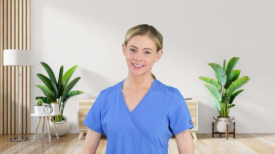 Νοσηλεύτρια χαμογελαστή με ασθενείς