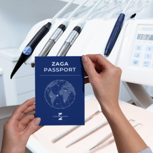 Passaporto ZAGA presso lo studio dentistico in corso di svolgimento